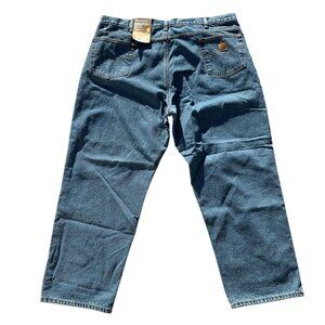 Carhartt Mens Relaxed Fit Straight Leg Flannel Lined Denim Jeans Size 48x32 New